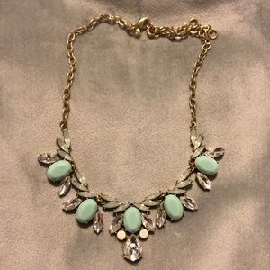 Jcrew turquoise and crystal necklace
